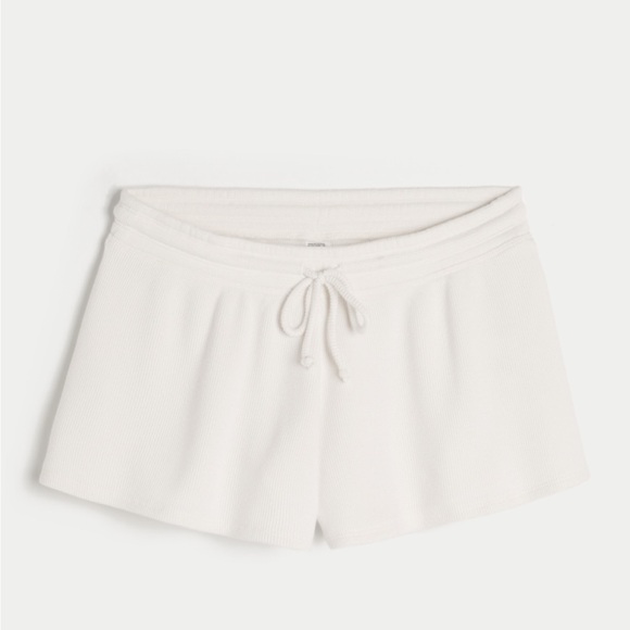 NWOT Gilly Hicks White Waffle Shorts with Drawstring - Picture 1 of 5